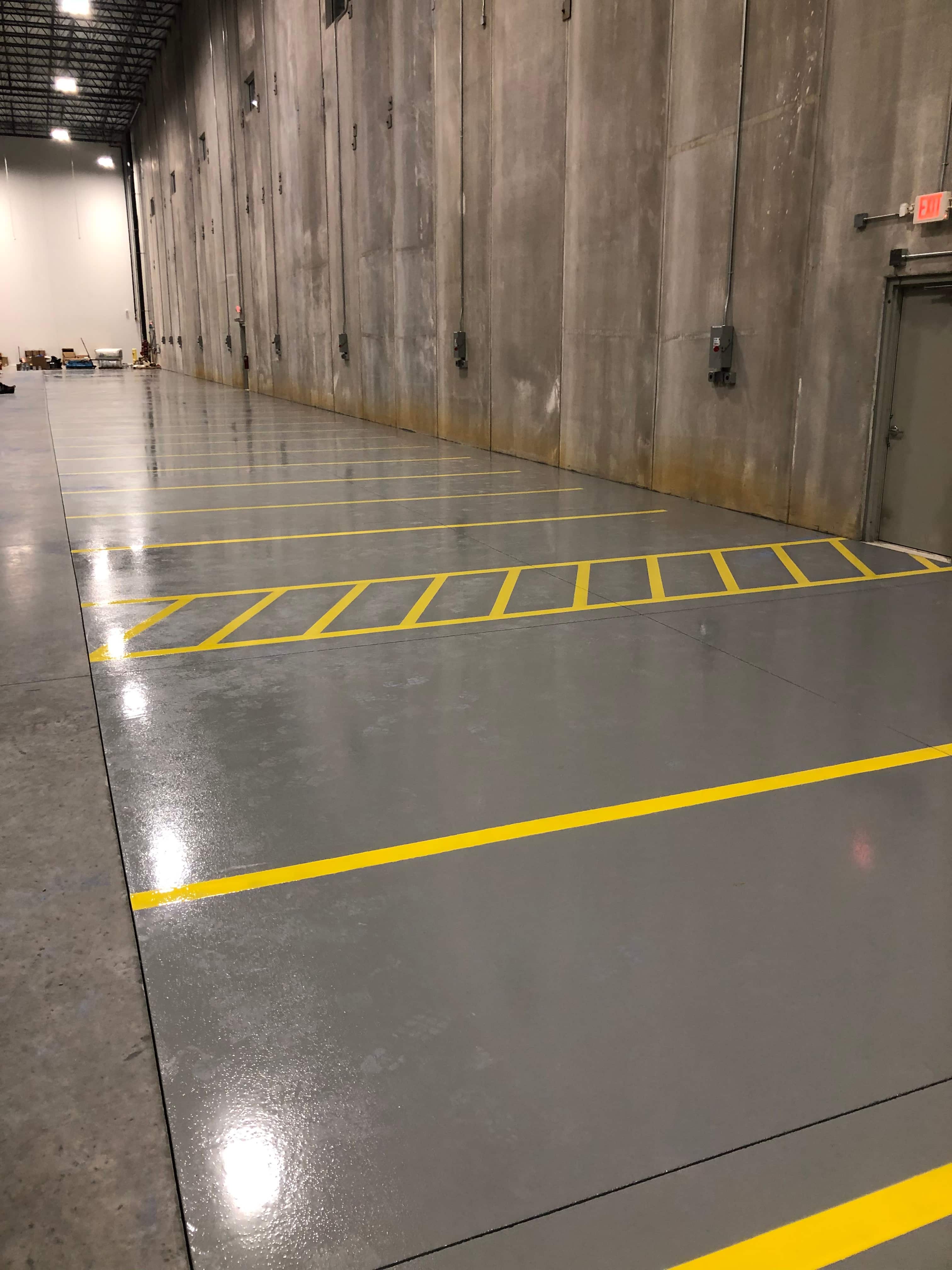 High-Build Epoxy flooring system installation