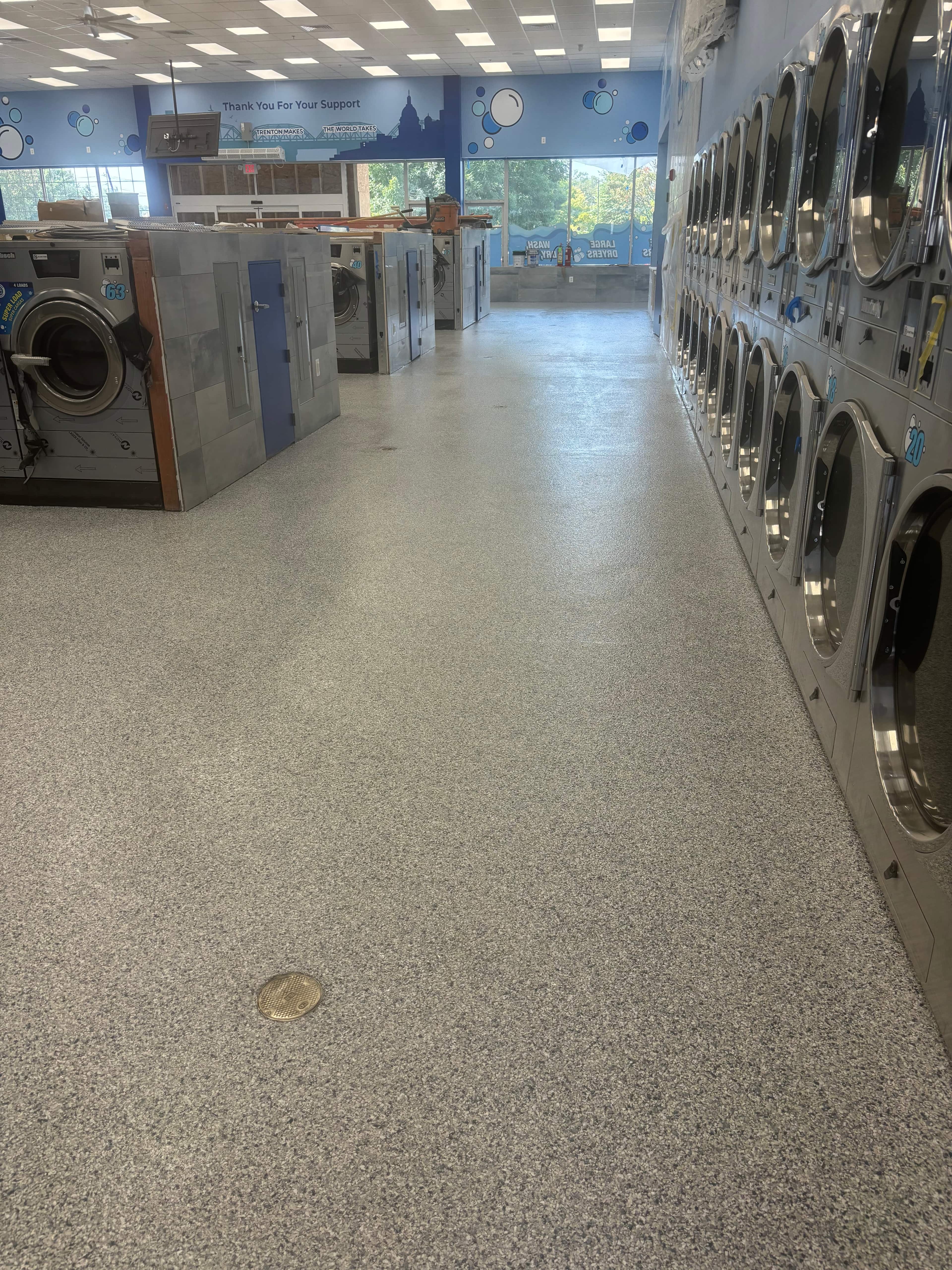 Full Flake System flooring system installation